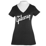 Gibson Logo Womens V Neck Large
