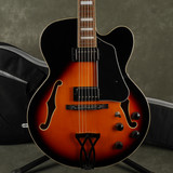 Ibanez AF75 Hollow Body Electric Guitar - Sunburst w/Gig Bag - 2nd Hand