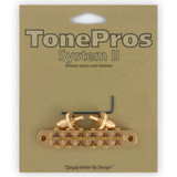 TonePros T3BP Standard Tuneomatic, Notched Saddles - Gold