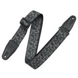 Levy's Skull Series Guitar Strap - Black & Grey Skulls
