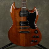 Vintage VS6 Mahogany SG Style Electric Guitar - Brown - 2nd Hand