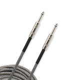 Daddario PW-BG-15BG Braided Instrument Cable, Black/Grey, 15ft