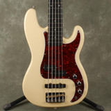 Harley Benton PJ-75 5-String Bass Guitar - White - 2nd Hand