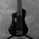 Hofner Shorty Bass, Left Handed - Black w/Gig Bag - 2nd Hand