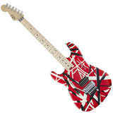 EVH Striped Series - LH - Red, Black and White Stripes