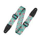 Levy's Graphic Waves Series Guitar Strap - Flamingos Motif