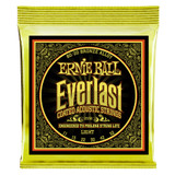 Ernie Ball Everlast Coated Light 80/20 Bronze Acoustic Strings, 11-52