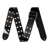 Jackson Metal Stud Leather Strap, Grommet Leather - Black