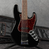 Fender Mexican Deluxe Jazz Bass V - Black - Gig Bag - 2nd Hand