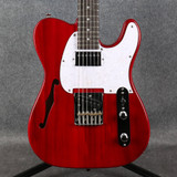 Glary GTL Semi-Hollow Electric Guitar - Transparent Wine Red - 2nd Hand