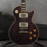 Gibson Custom Shop Les Paul Class 5 Quilt Top 2002 Trans Black - Case - 2nd Hand