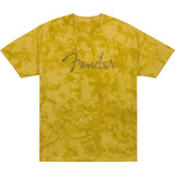 Fender Spaghetti Logo Tie-Dye T-Shirt - Mustard - XL