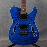 Harley Benton TE-90QM HH - Trans Blue - 2nd Hand