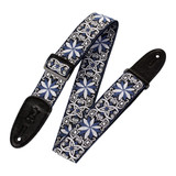 Levy's Hootenanny Series Guitar Strap - Blue & White Floral