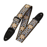 Levy's Hootenanny Series Guitar Strap - Yellow & White Floral