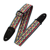 Levy's Hootenanny Series Guitar Strap - Yellow & Red Western