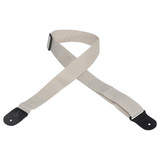 Levy's Single Tone Solid Coloured Poly Series Guitar Strap - Grey