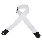 Levy's Single Tone Solid Coloured Poly Series Guitar Strap - White