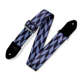 Levy's Print Series Polyester 2" Guitar Strap - Offset Arrow, Black-Grey