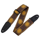 Levy's Sun Motif Series Guitar Strap - Brown