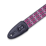Levy's Signature Series Icon Polyester 2" Guitar Strap - Burgundy-Black