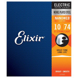 Elixir Electric Guitar Strings - Nanoweb Nickel 8 String Light ( 10-74 )