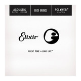 Elixir - Single Wound Acoustic Polyweb 80/20 Bronze (0.028)