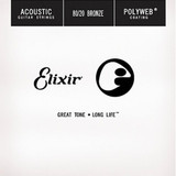 Elixir - Single Wound Acoustic Polyweb 80/20 Bronze (0.039)