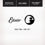 Elixir - Single Wound Acoustic Polyweb 80/20 Bronze (0.045)