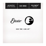 Elixir - Single Wound Acoustic Polyweb 80/20 Bronze (0.053)