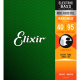Elixir Bass 4 Lng Scale Nanoweb Strings-Super Lgt(.040-.095)