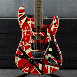 EVH Striped Series Frankie - Red/White/Black Relic - Hard Case - 2nd Hand