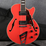 D'Angelico Premier SS Singlecut Semi Hollow - Fiesta Red - Gig Bag - 2nd Hand (136049)