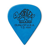 Jim Dunlop 412R Tortex Sharp Guitar Pick, 1.00mm, Blue, 72 Pack