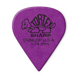 Jim Dunlop 412R Tortex Sharp Guitar Pick, 1.14mm, Purple, 72 Pack