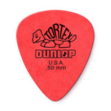 Jim Dunlop 418R Tortex Standard Guitar Pick, .50mm, Red, 72 Pack