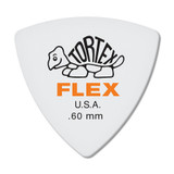 Jim Dunlop 456R Tortex Flex Triangle Guitar Pick, .60mm, Orange, 72 Pack