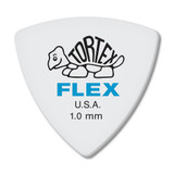 Jim Dunlop 456R Tortex Flex Triangle Guitar Pick, 1.00mm, Blue, 72 Pack