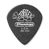 Jim Dunlop 482P Tortex Pitch Black Jazz III Guitar Pick, .88mm, 12 Pack