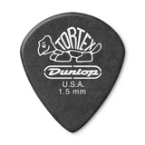 Jim Dunlop 482P Tortex Pitch Black Jazz III Guitar Pick, 1.50mm, 12 Pack