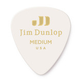 Jim Dunlop 483P Celluloid Guitar Pick, White, Medium, 12 Pack