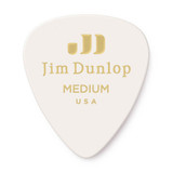 Jim Dunlop 483R Celluloid Guitar Pick, White, Medium, 72 Pack