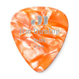 Jim Dunlop 483R Celluloid Guitar Pick, Orange Pearloid, Thin, 72 Pack