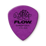 Jim Dunlop 558P Tortex Flow Guitar Pick, 1.14mm, Purple, 12 Pack