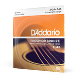 Daddario Phosphor Bronze EJ41 Extra Light 12 String Set, 09-45