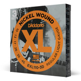Daddario XL Nickel EXL110-3D Regular Light Set, 10-46, 3 Pack