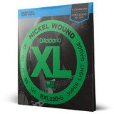 Daddario XL Nickel EXL220-5 Super Light 5 String / Long Scale Set, 40-125