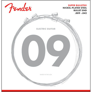 Fender Super Bullets Electric Guitar Strings, NPS, Bullet End, 3250L, 09-42