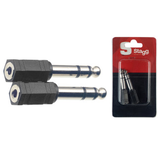 Stagg Stereo Mini Jack Female / Mini Jack Male Adaptor x2