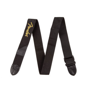 Fender Logo Strap - Black with Yellow Logo
